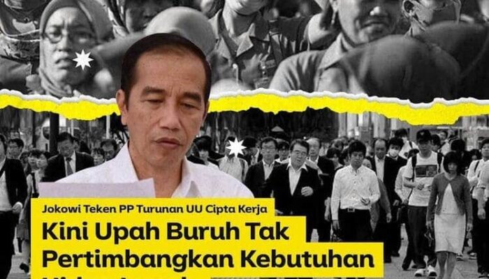 Jokowi Teken PP Turunan UU Cipta Kerja: Upah Buruh Tak Pertimbangkan Kebutuhan Hidup Layak